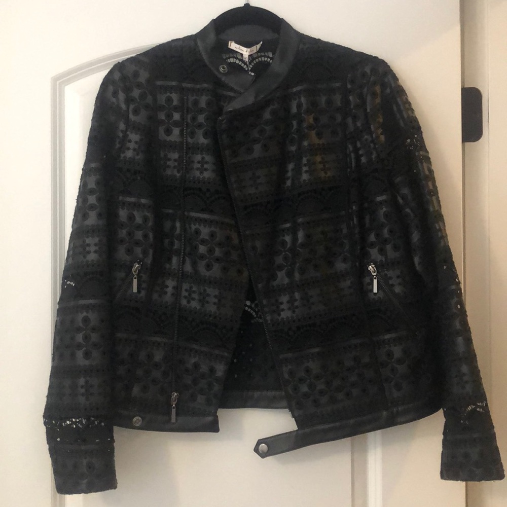 Willow and Clay Eyelet Faux Leather Jacket